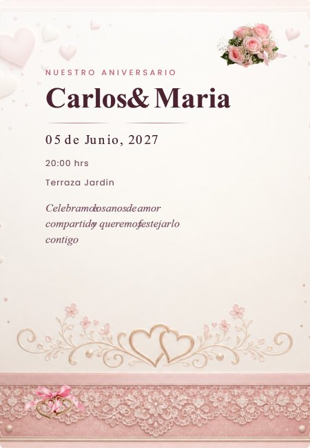 Aniversario 3 Cena Romantica