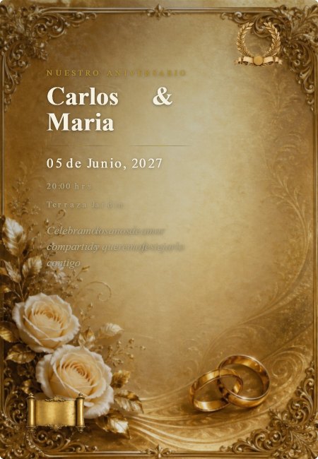 Aniversario Extra Lienzo Premium