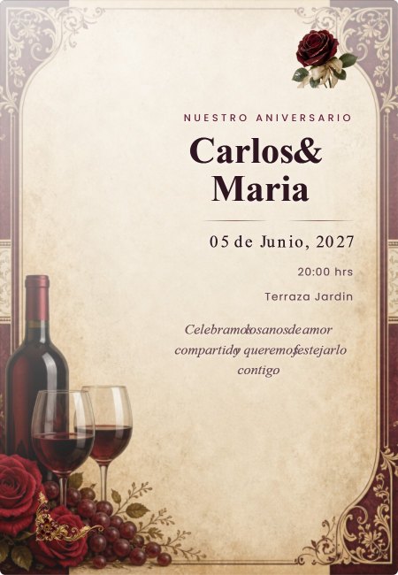 Aniversario 4 Editorial Champagne