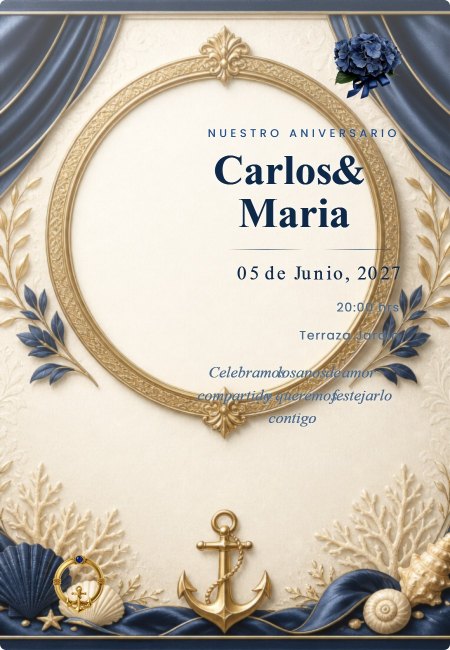 Aniversario Extra Marmol y Oro