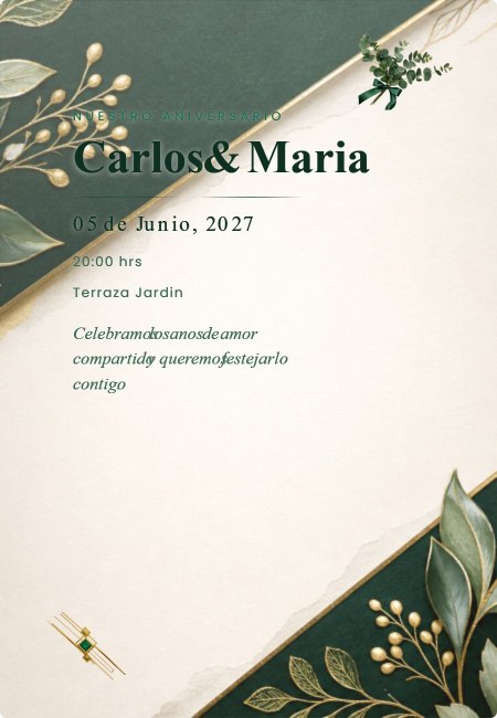 Aniversario Extra Vintage Romantico