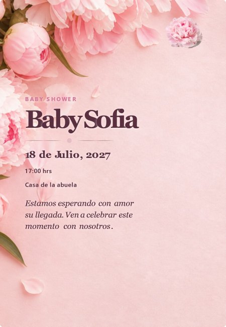 Baby Shower Extra Lienzo Pastel
