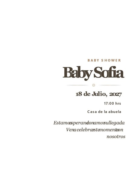 Baby Shower Extra Luz Suave