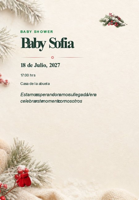 Baby Shower Navideno