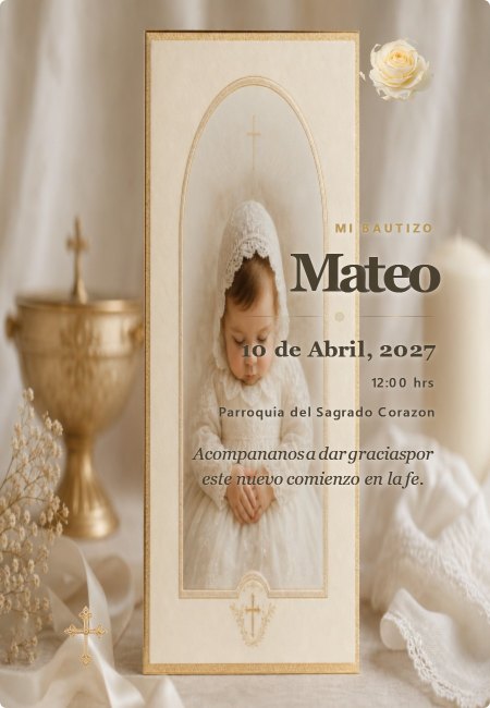 Bautizo Extra Primavera Blanca