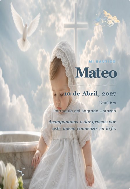 Bautizo Extra Angel Dorado