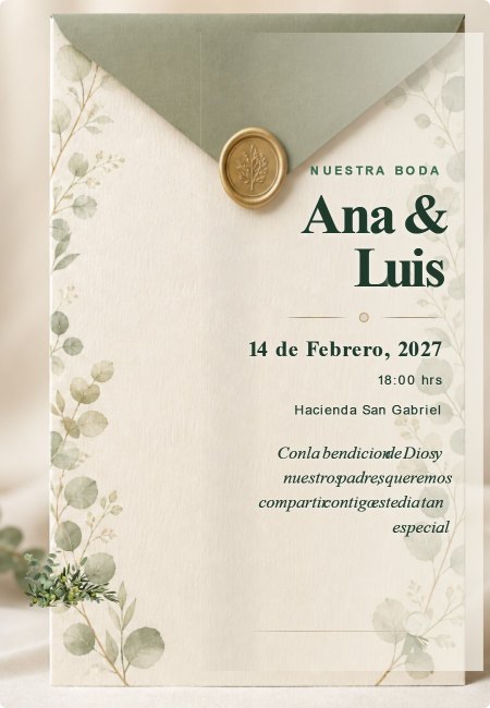 Boda 12 Sage Envelope