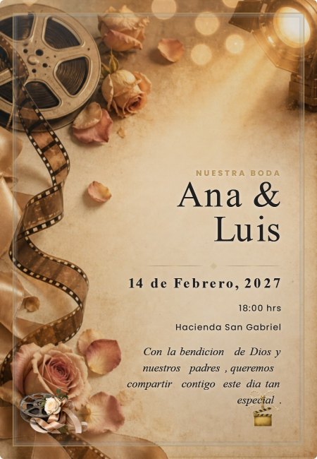 Boda 15 Celuloide Romantico