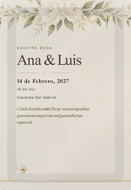 Boda Extra Lujo Contemporaneo