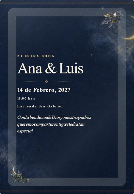 Boda Extra Noche Estrellada