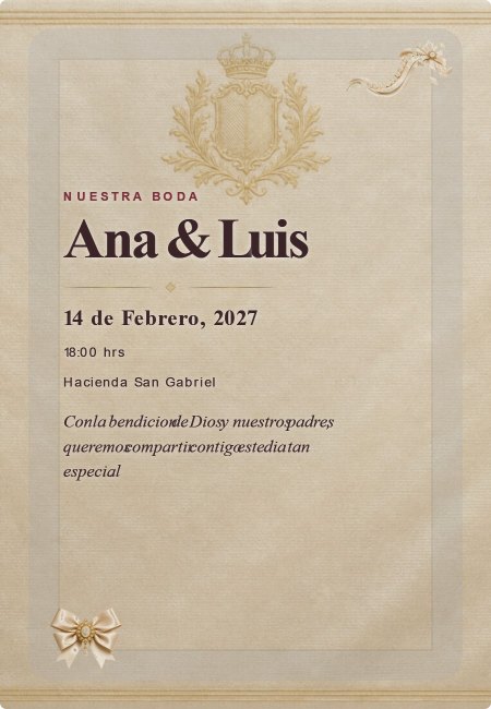 Boda Extra Seda Imperial