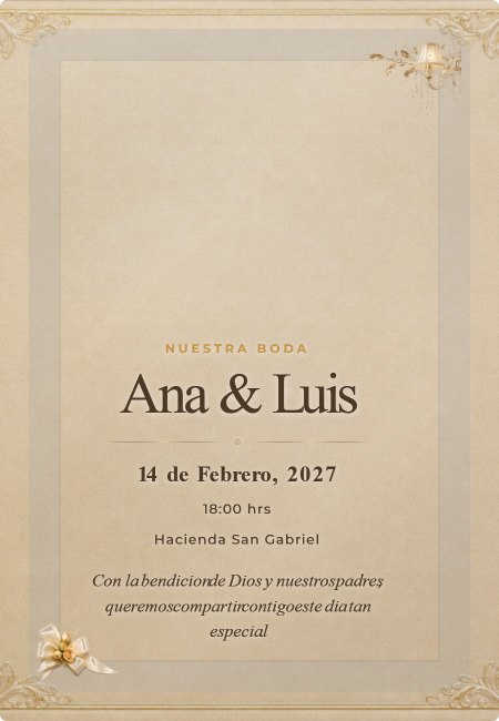 Boda Extra Ribete Artesanal