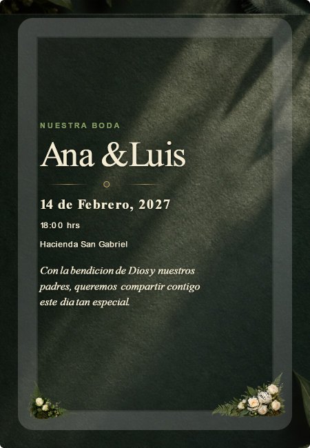 Boda Extra Cristal Etereo