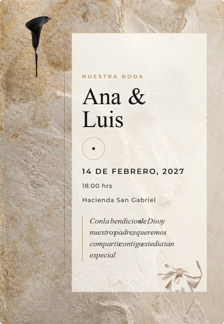 Boda 4 Monograma Clasico