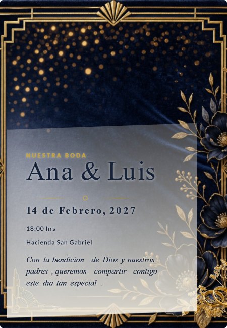 Boda 7 Navy Gold Gala