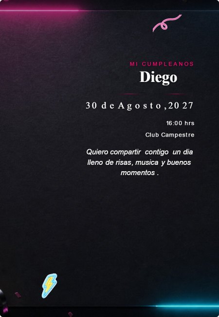 Cumpleanos Extra Lujo Contemporaneo