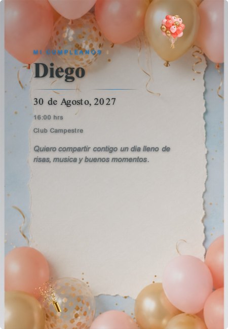 Cumpleanos Extra Vintage Romantico