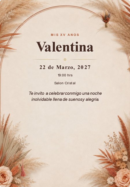 XV 14 Boho Chic
